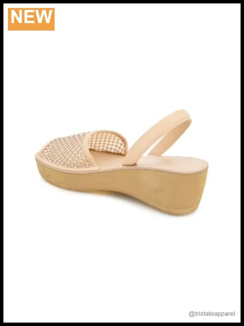 Kenneth Cole REACTION Fine Glass Mesh Faux Leather Platform Wedge Sandal